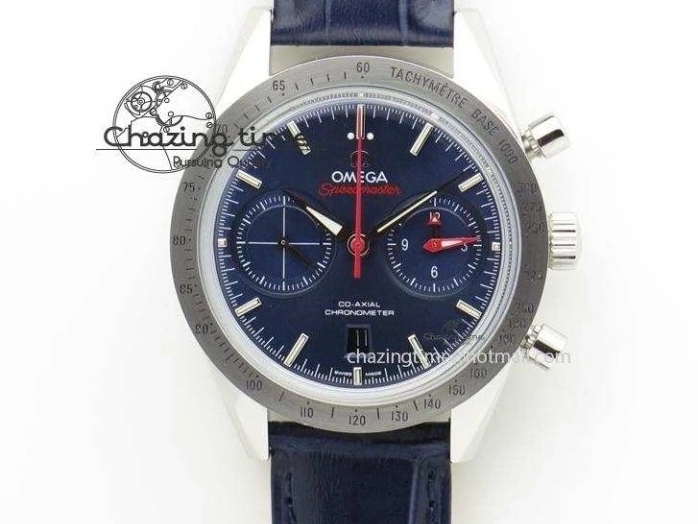 0408 Seamaster 300m Diver YG OMF 1:1 Best Edition Blue Orange Ceramic White Dial on Blue Nato Strap A Colorful 7704